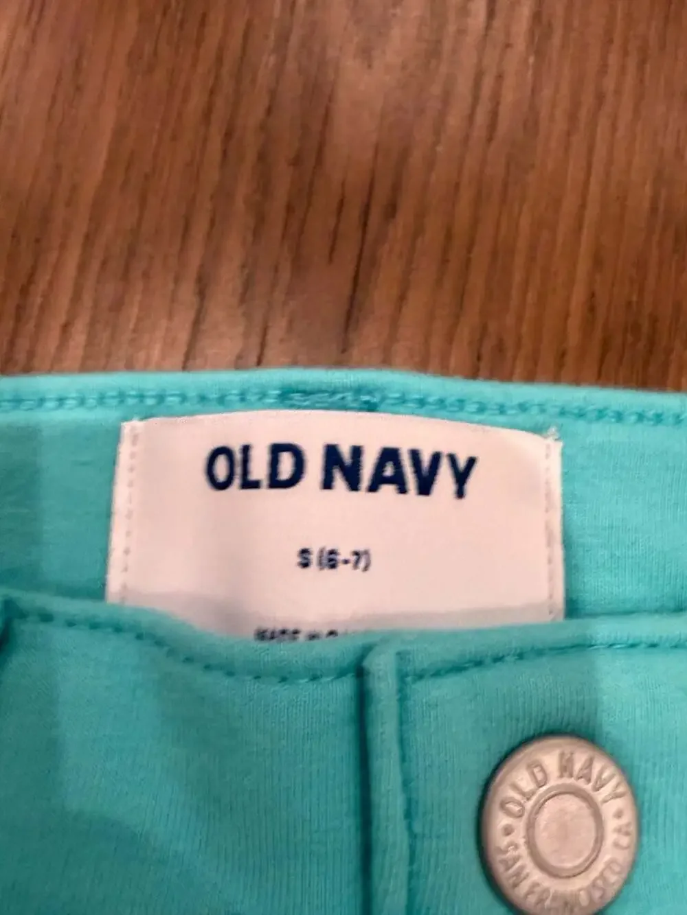 Old Navy Girls French Terry Rolled-Cuff Midi Shorts Aqua Size S (6-7)